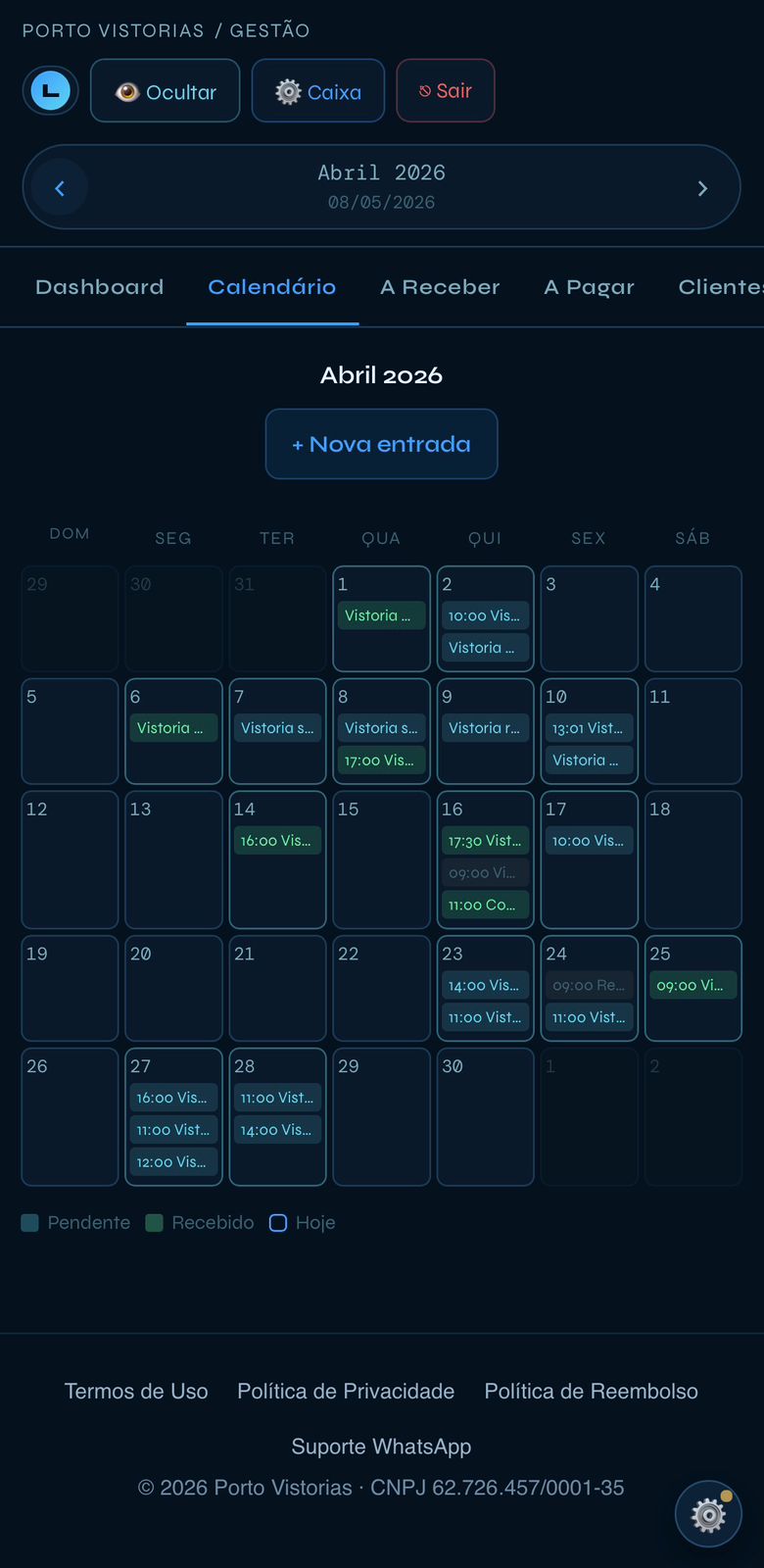 Calendário do Porto